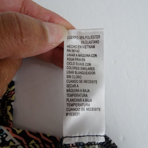 London Style Keyhole Maxi Dress Women Size 12 Sleeveless Geometric Casual Vacay - Picture 7 of 10